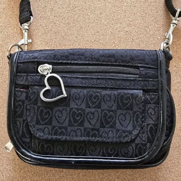 Mini Crossbody Bag, Black & Fuchsia (B1) - Picture 6 of 13